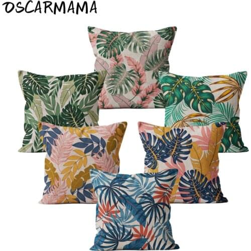 Decorative Pillow Case Green Throw Pillowcase Decor Home Farmhouse Scandinavian Style 45*45 40*40 Nordic Sofa Cushion Coveration