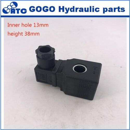 Hydraulic lift elevator solenoid valve hydraulic valve coil square AC220V DC24V inner hole 13 mm height 38 mm