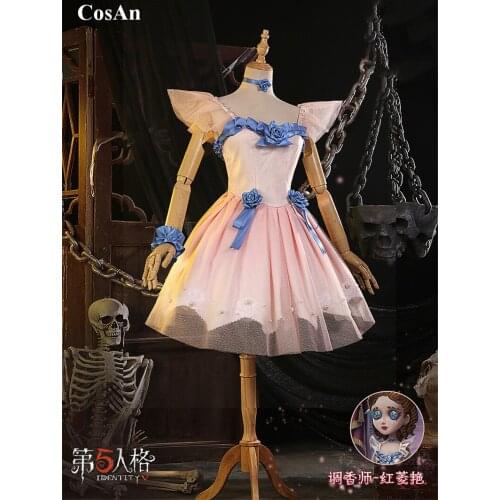 Hot Game Identity V Vera Nair Cosplay Costume Perfumer Fashion Elegant Pink Formal Dress Activity Party Role Play Clothing S-XL