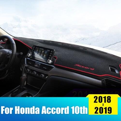 Car Dashboard Avoid Light Pad Instrument Platform Desk Cover Mats Carpets For Honda Accord 10 2018 2019 2020 10th Accessories