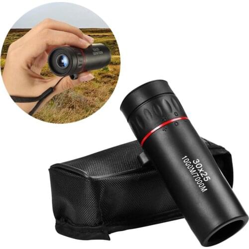 Mini Monocular Telescope 30*25 Optical Zoom for Hunting HD Binoculars Adjustable Focal Length Night Vision Waterproof Telescopes