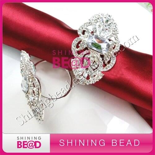 Fashion clear rhinestone napkin ring for wedding table decor,free shipping,high quality crystal rhinestone napkin ring