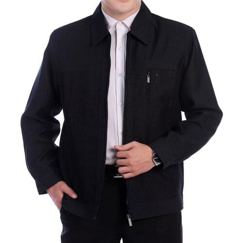 Brand Spring Autumn Casual Europe Fashion Men Jacket Coat Turndown Collar Black Clothing WD0197