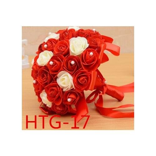 New imitation rose wedding bride holding flower home decoration bouquet HTG