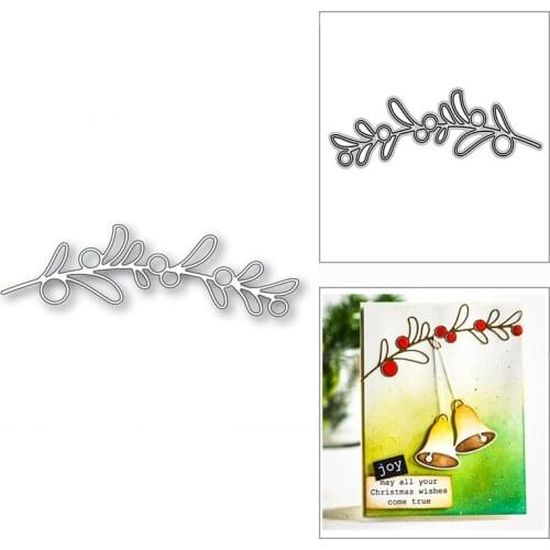 New Berry Mistletoe Branches 2020 Metal Cutting Dies for DIY Scrapbooking and Card Making Decorative Embossing Craft No Stamps