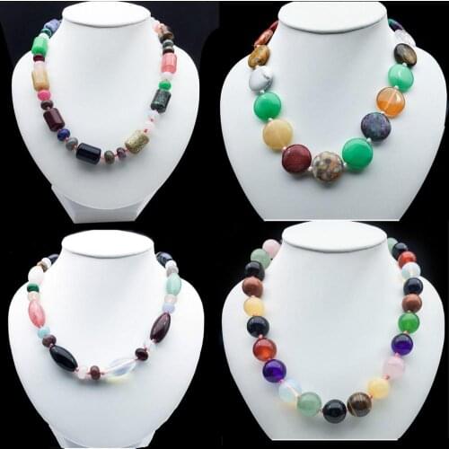 Natural Crystal Stone Womens Fine Jewelry Wedding Party Colorful stone Necklace Jewelry DIY Necklace Jewelry Accessories