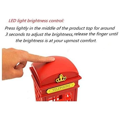 Toch Panel London Telephone Booth Night Light Bedside LED Table Lamp