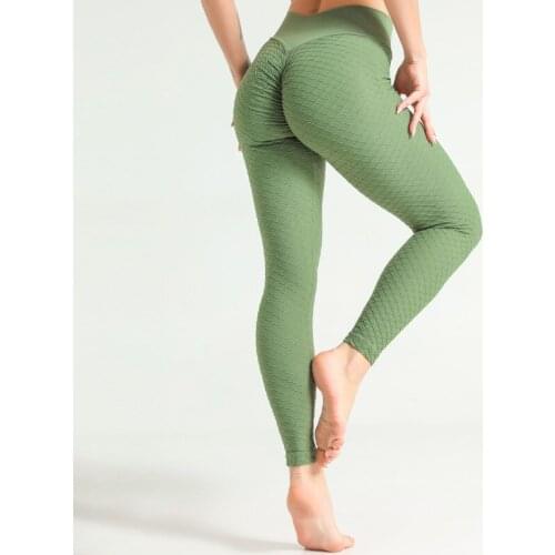 Popular Womens Yoga Pants Jacquard High Waisted Hips Were Thin And Casual