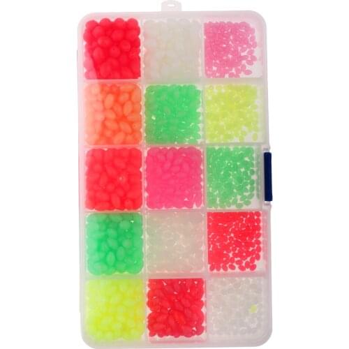 Fishing Beads Hard Fishing Assorted Rig Beads Luminous Fishing Beads