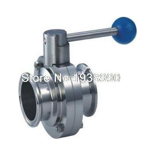 Sanitary TriClamp Butterfly Valve, size:1.5" /1"/ 3/4", SS304 ,TC-Clamp