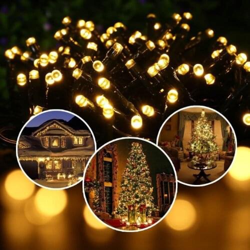 LED Solar Light Chain Outdoor Small Colored Lights Lawn Garden Layout Hanging Lights Patio Courtyard Decorative Lights