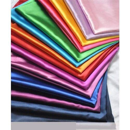 100cm*145cm evening dress soft imitate silk cloth wedding dress lining fabric solid color spandex satin lining material