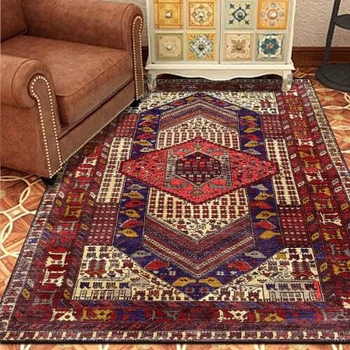 Vintage Persia 3D Geometric Printing Carpets for Living Room Bedroom Area Rugs Modern Home Decor Large Carpet Parlor Floor Mats