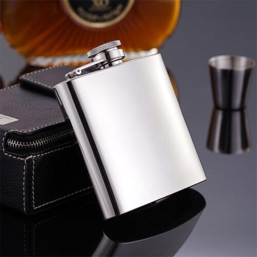6/8oz Portable High quality 304 stainless steel hip flask travel whiskey alcohol liquor bottle flagon Male Small Mini Bottle