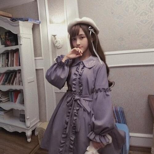 Women Vintage Lolita Cardigan Harajuku Dress A Line Long Sleeve Kawaii Princess Japanese Fashion Streetwear Princess Tea Party