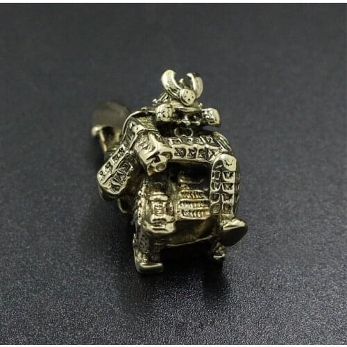 1PC EDC Brass Brave Fighter Bracers Brass Armor Pendant DIY Bracelet Flashlight EDC Pendant Paracord Beads Accessories Tools