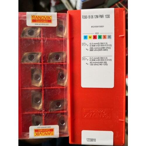 10PCS CARBIDE INSERT R390-180612M-PMR 1030