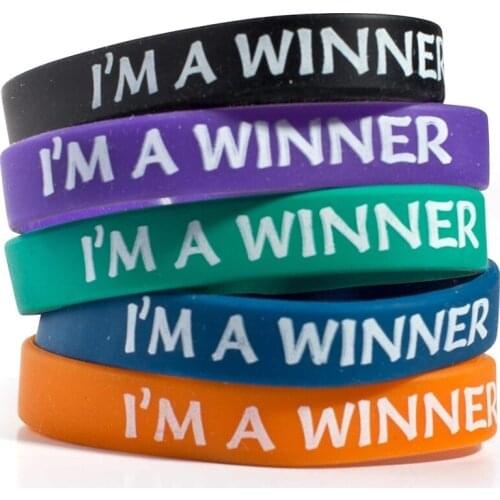 300pcs I'm a Winner Silicone Wristbands Bracelets Free Shipping by DHL
