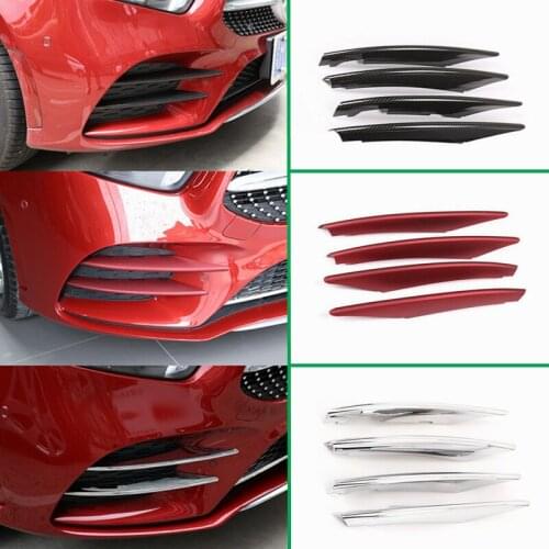 4pcs Car Front Fog Light Lamp Decoration Cover Trim For Mercedes Benz A class W177 A180 A200 2019