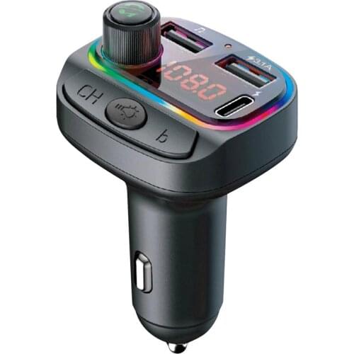 Car Bluetooth C14 FM Transmitter Wireless MP3 Music Bluetooth Car Bluetooth Mp3 Hands-free Fast Charging Function 2021