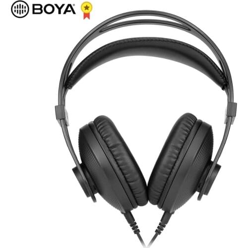 BOYA BY-HP2 Circumaural Ergonomic Professional Monitoring Headphone for Audio Recording, Post-Production, High-Power Device