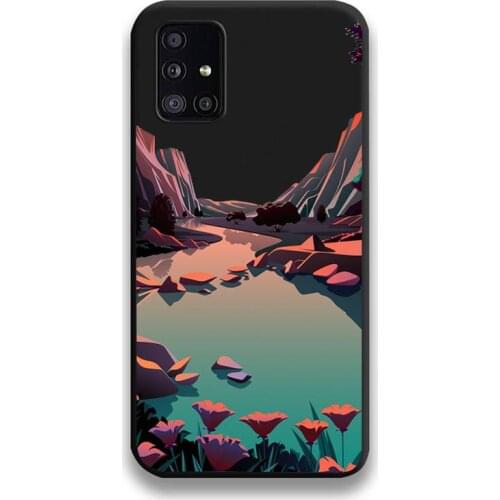 Hand painted Landscape art Phone Case For Samsung Galaxy A52 A21S A02S A12 A31 A81 A10 A20E A30 A40 A50 A70 A80 A71 A51 5G