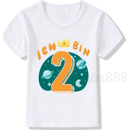 Kids Cartoon Animals Party Birthday Number Name Print T Shirt Children Animal Birthday T-shirts Boy&Girl Funny Gift Tshirt