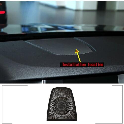 For BMW 5 7 Series F02 F10 2009-2017 Aluminum Alloy Black Car Central Control Dashboard Speaker Mesh Cover Car Accessories