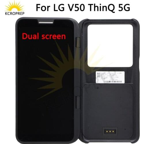 For LG V50 LCD Display Touch Screen Digitizer Assembly Secondary Screen For LG V50 ThinQ 5G LMV500EM lcd Dual screen with frame