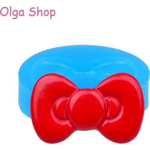 FYL390 31.9mm Big Bow Silicone Mold - Ribbon Flexible Mold DIY Handmade, Jewellery, Fondant, Cake Decoration, Chocolate, Resin