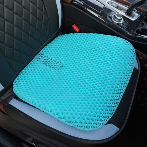 Gel car seat cushion waterproof universal cool breathable seat chair cushion fit for most car seats honeycomb silicone cushions