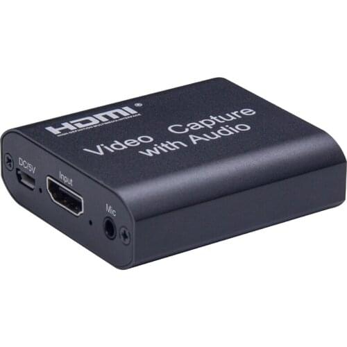 HDMI to USB Video Capture Card HDMI 4K 1080P USB2.0 Video Capture for PS4 Game Streaming Live Streaming Broadcast Audio MICinput