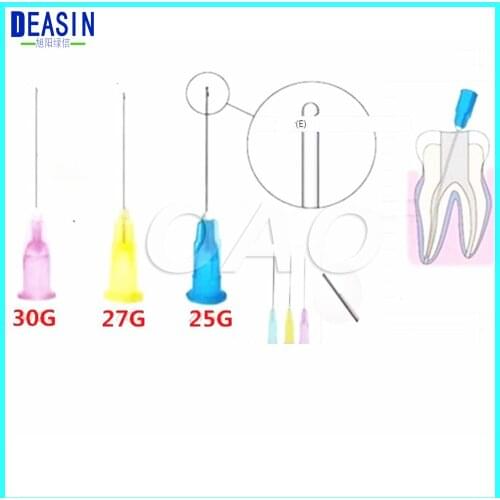 100pcs Dental Endo Irrigation needle tip 25G/27G/30G End-Closed Side Hole Endo Syringe