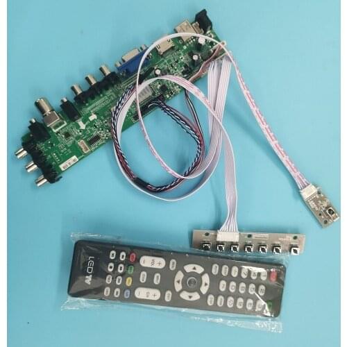 Kit For BT140GW04 V.2/BT140GW04 V.4 1366X768 VGA LED HDMI 40pin controller board digital WLED DVB-T remote TV LVDS USB AV Signal