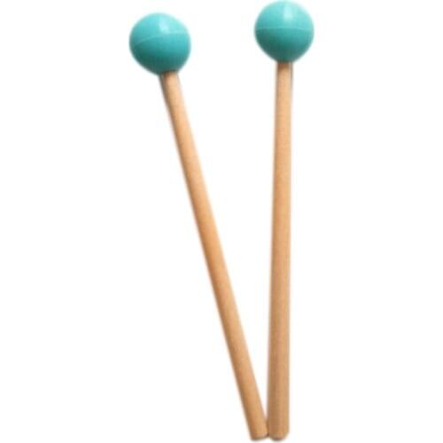 2Pcs Soft Rubber Head Sticks Wood Handle Bell Mallets for Glockenspiel Xylophone Bell Music Instruments Parts