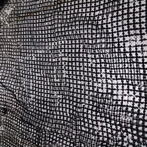 Nice looking French lace fabric BZL-724 top quality African net lace fabric with sequins in black color