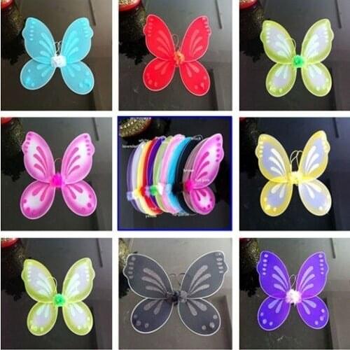 18"x19" Kids Baby Glitter Pixie Fairy Butterfly Wings Dress Up Party Costume
