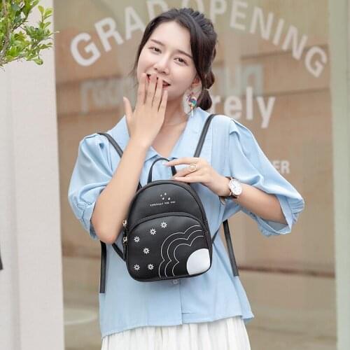 Fashion Girls Small Travel Backpacks Famous Brand High Quality PU Leather Mini Women Backpack Ladies Casual Backpack Sac A Dos