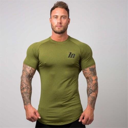 Compression Skinny T-shirt Men Gyms Fitness Bodybuilding Workout Quick dry t shirt Male Summer Tee Tops Jogger Brand Clothing