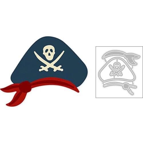 2020 New Pirate Captain Skull Hat Scarf Metal Cutting Dies Cut Craft For DIY Scrapbooking Card Paper Photo Album Making no stamp