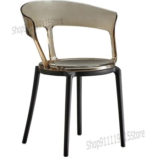 Nordic Dining Chair Plastic Chair Transparent Household Modern Simple Thickened Coffee Shop Leisure Creative Chair
