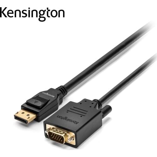 Kensington Original DisplayPort 1.2 to VGA Passive Unidirectional Cable Gold Plated 6FT/1.8m for Full HD Projector K33024