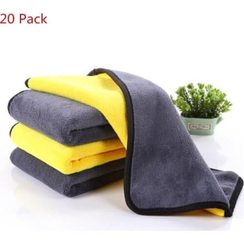 20 pcs 600gsm Car Wash Microfiber Towels Super Thick Car Cleaning Cloth For Washing Drying Absorb Wax Polishing 30x30cm