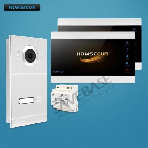HOMSECUR 7" Wired Video Door Entry Phone Call System 1.3MP with One Button Unlock (BC121HD-1S +BM705HD-B)