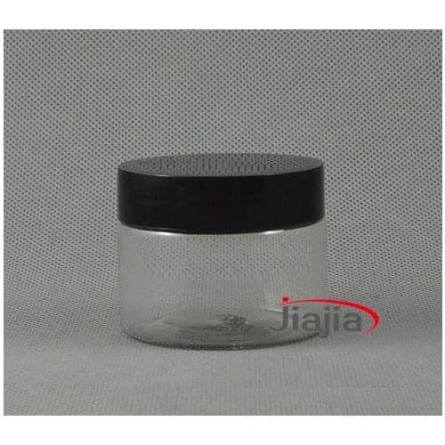 40 grams clear PET Jar,40g PET Empty Cosmetic Cream Jar with black/white PP Cap 40ml Makeup Packaging DIY Lotion Container
