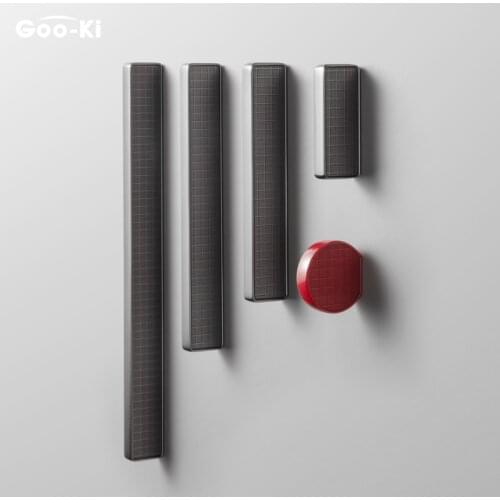 Grid Carpathian Gray Cabinet Knobs Zinc Alloy Glam Drawer Pulls Red Cupboard Door Handle Cabinet Handles for Furniture Hardware