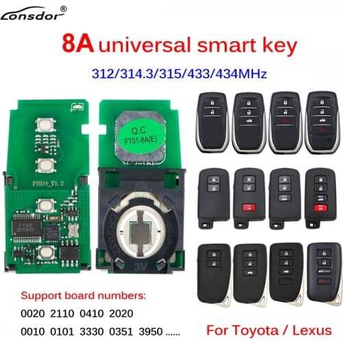 Lonsdor 8A Universal Smart Key for Toyota Lexus for K518 and KH100