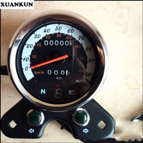 XUANKUN Cafe Racer Vintage Motorcycle GN Modified Instrument Odometer Watch With A Table