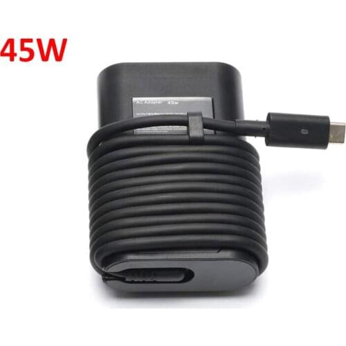 45W USB C Laptop Charger Power Adapter Fit for Dell XPS 13 9365 9370 9380 Latitude 7275 7370 Type C Charger