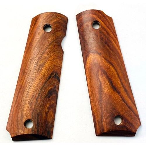 1 Pair Natural Red Rosewood Handle Patches Material Non-slip Hand Grip DIY Blanks Scales Slabs For P4 ZY 1911 Models